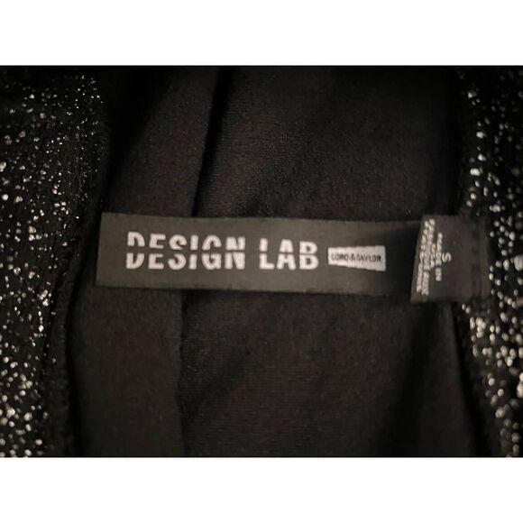 Design Lab black glitter elastic waist flowy skirt NWOT M - Picture 10 of 10